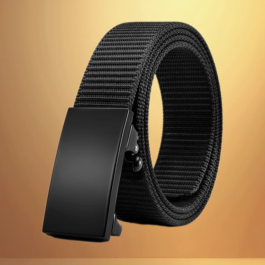 CHAOREN Nylon Ratchet Belts for Men - Adjustable Web Belt - Automatic Slide Buckle for Casual Golf Work