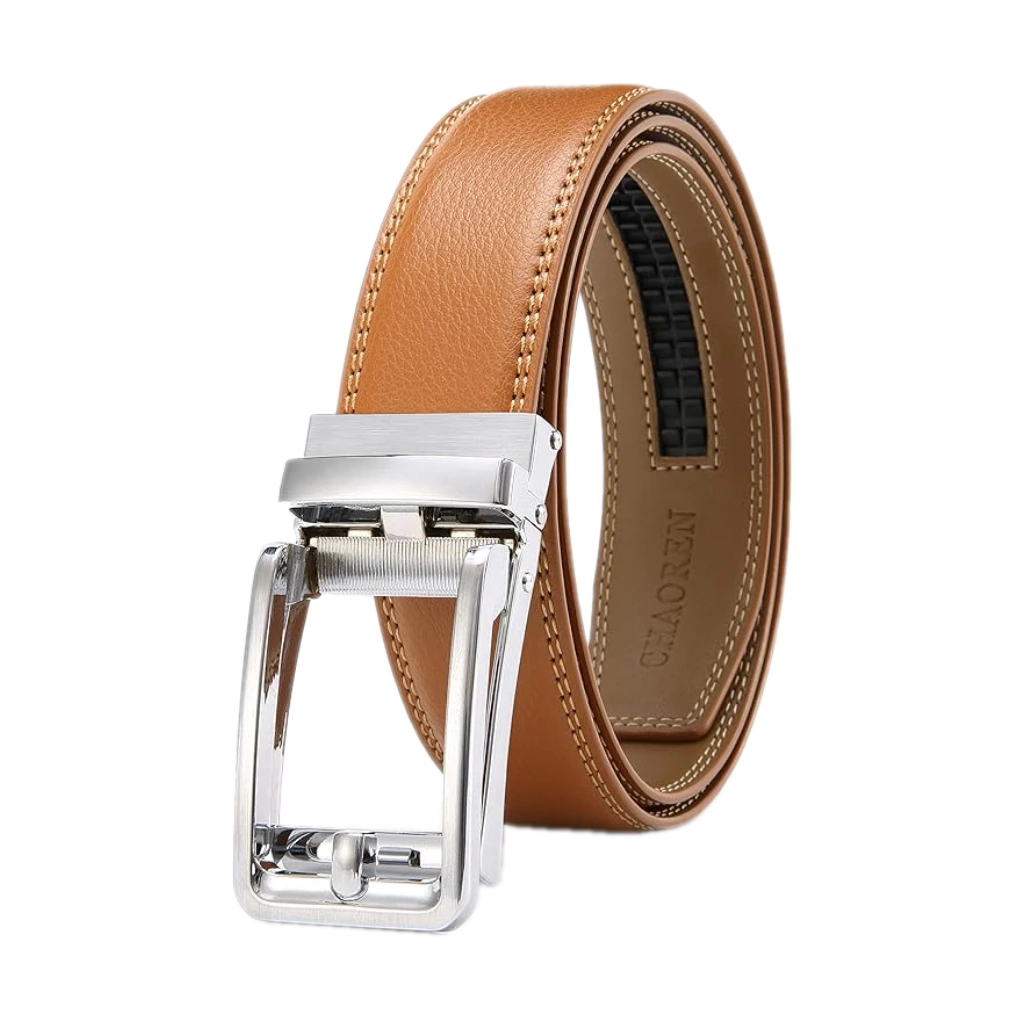 CHAOREN Click Belts for Men - Mens Ratchet Belt 1 3/8" for Dress Pants - Perfect Companion to Men's Oxfords
