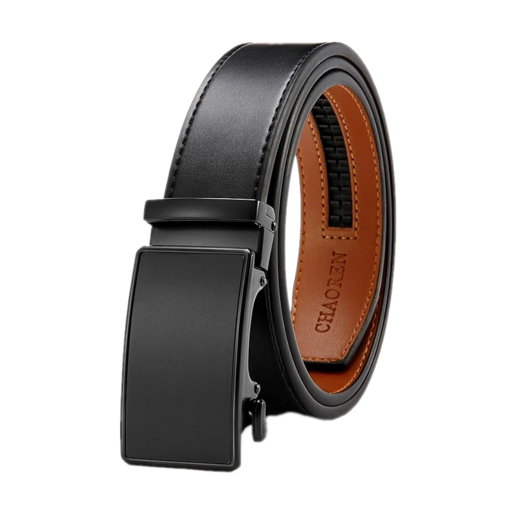 CHAOREN Mens Belt Leather Ratchet Belt - Customizable Fit, Effortless Style (35mm)